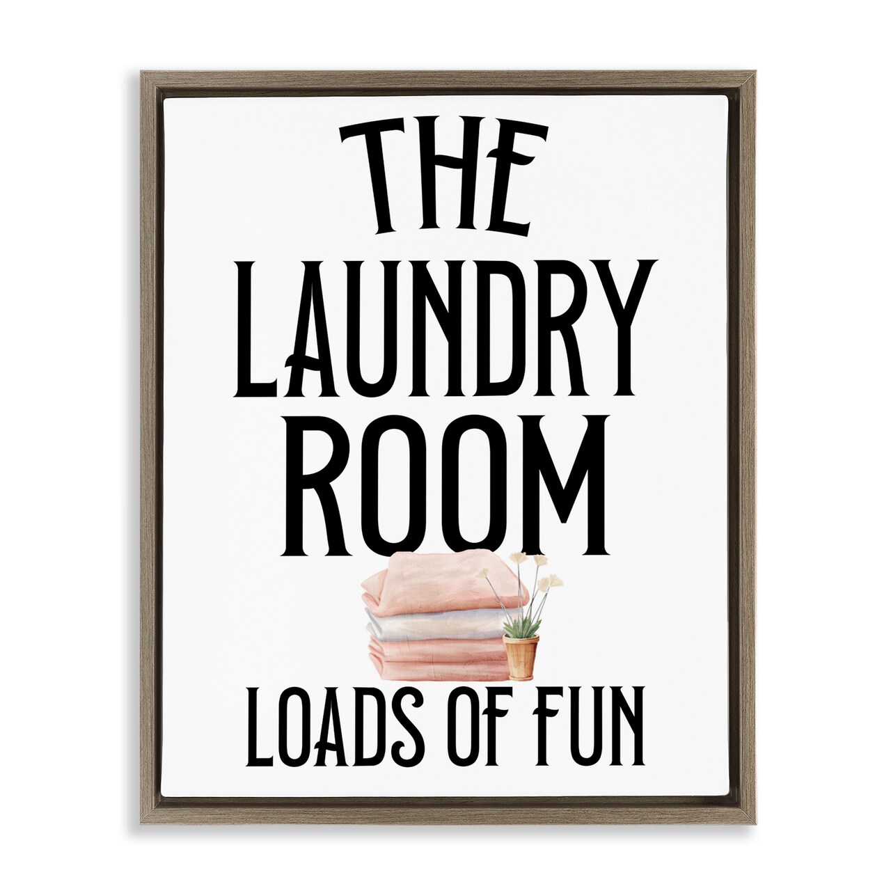 Stupell Industries Laundry Room Fun Minimal Floating Frame, design by Kim Allen